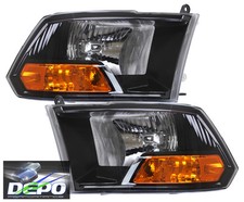 09-11 Dodge Ram 1500 Pickup Truck Black Head Lights Oe Style Single Lamp Depo 09-11 Dodge Ram 1500 Pickup Truck Black Head Lights Oe Style Single Lamp Depo