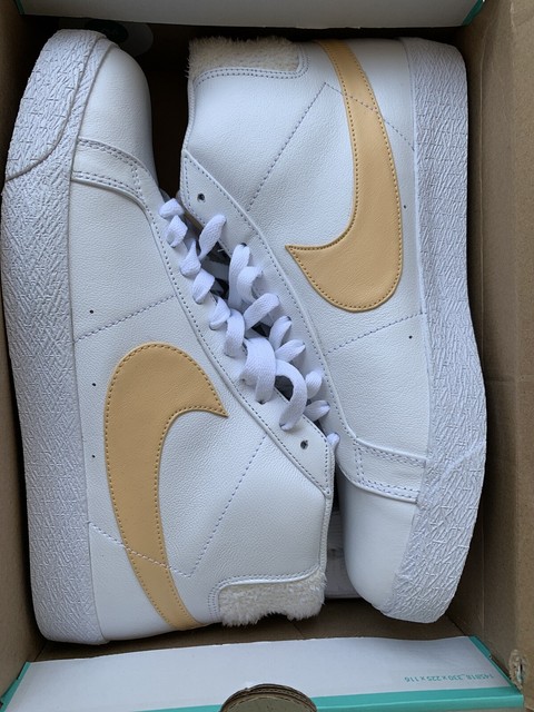 Nike Sb Zoom Blazer Mid Prm White Celestial Gold Cj69 102 Men S Size 12 Ebay