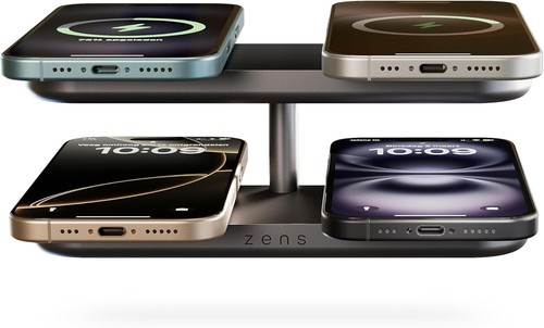 Zens Quattro Wireless Charger Pro 4, Adattatore Wireless MagSafe e Qi2 da 15 W p - Foto 5 di 6