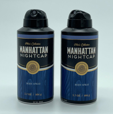Bath & Body Works Manhattan Nightcap Body Spray for Men 3.7 fl oz Set of 2