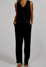 NEW Fresh Produce Ophelia Jumpsuit Jumper Catsuit USA M Black Cotton Jersey 95$