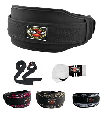  Gewichthebergürtel Gym Training Neopren Fitness Workout Doppelstütze Maxx N