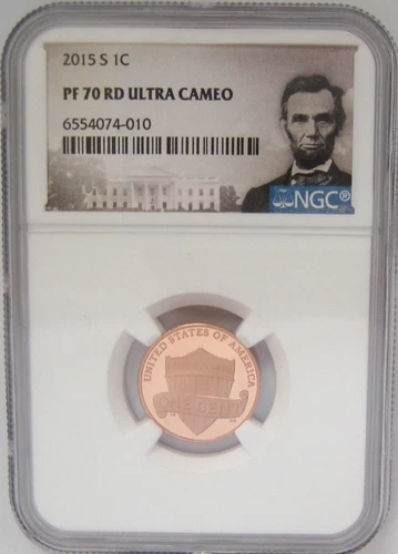 2015-S Lincoln Shield Cent NGC PF70 RED ULTRA CAMEO - Perfect GEM GRADED PROOF