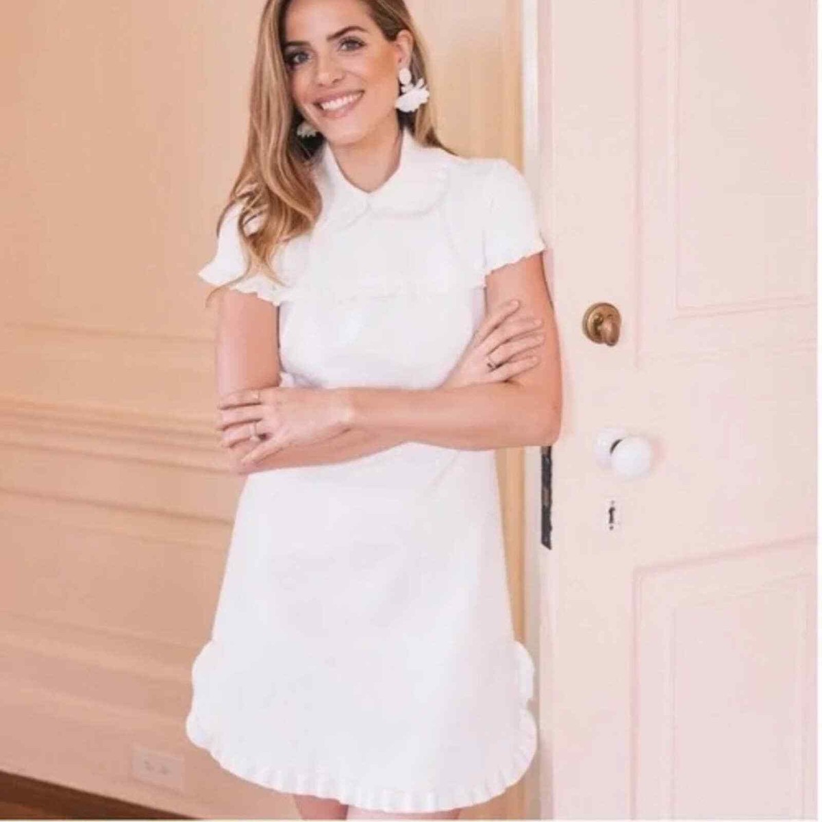 Gal Meets Glam Emma White Ruffle Mini Dress sz 8 | eBay Gal Meets Glam Emma White Ruffle Mini Dress sz 8 | eBay