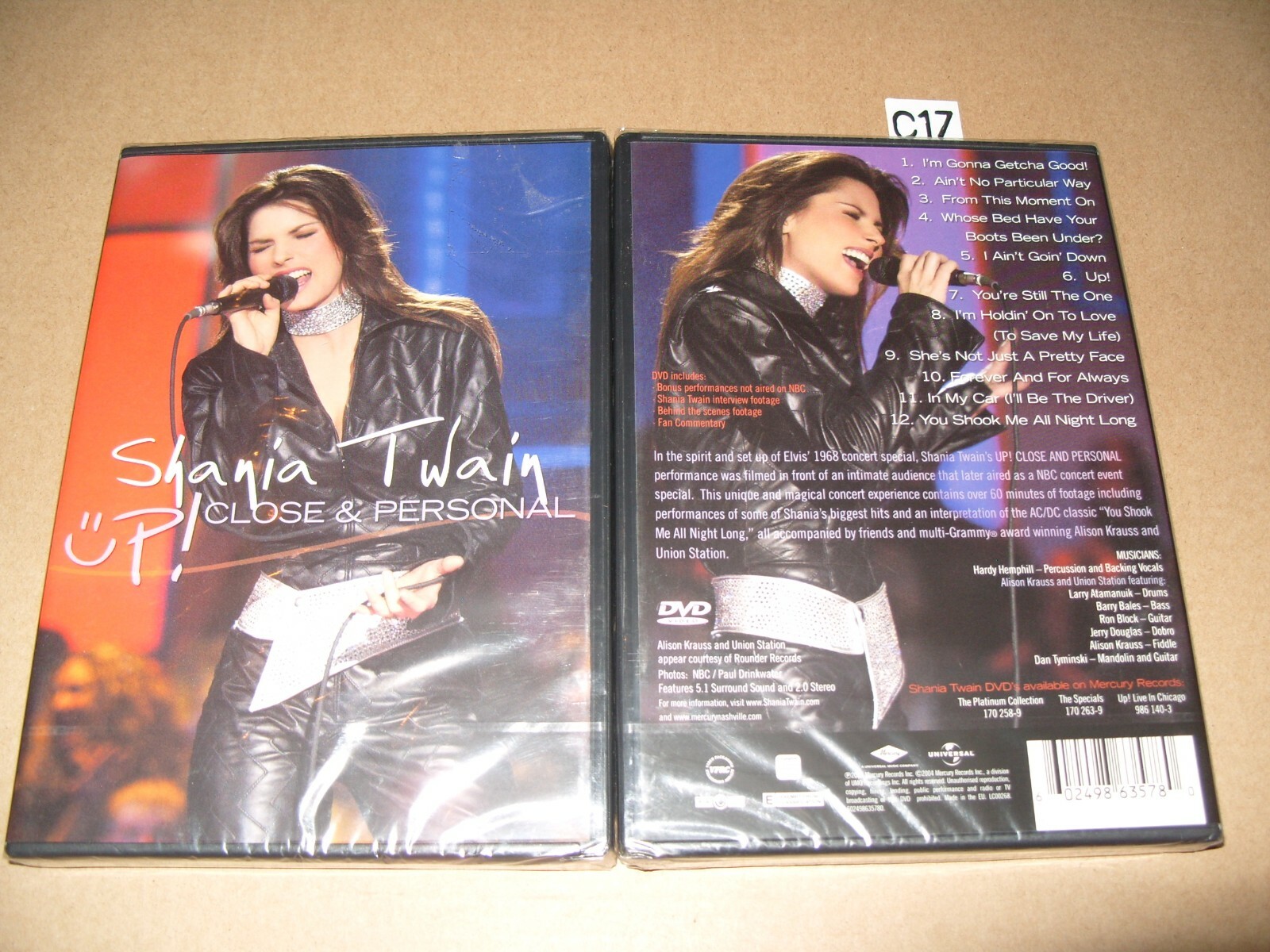 Shania Twain  Up Close And Personal (DVD, 2004) NEW & SEALED
