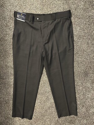 stafford travel flat front sharkskin dress pants classic Stafford Men's Brown Sharkskin Travel Classic Fit Suit Pants NWT 34x30