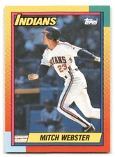 Mitch Webster 1990 Topps Traded BASEBALL #127T Cleveland Indians