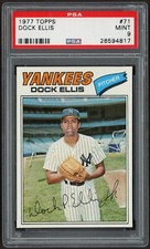 1977 Topps Dock Ellis #71 NY Yankees/Pittsburgh Pirates - PSA 9 MINT