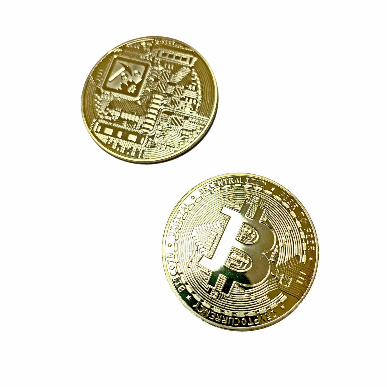 Bitcoin Gold Plated Collectible Coin Novelty Gift