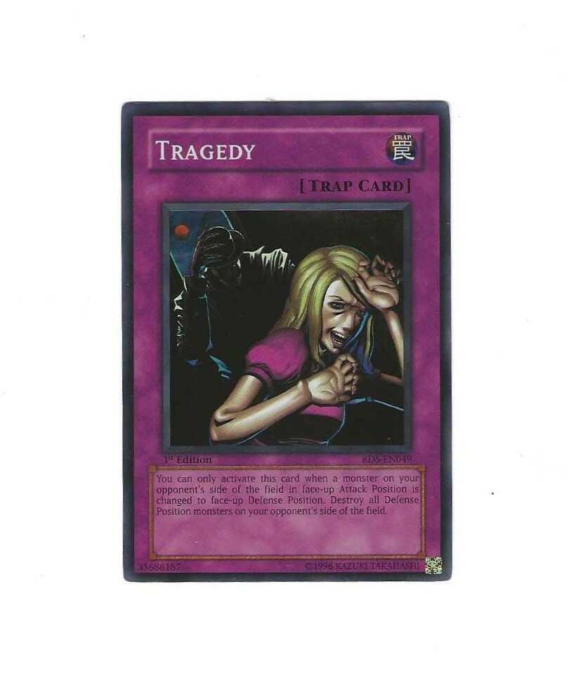 tragedy yugioh card [1st Edition] RDS-EN049 Prices | Rise of Destiny Destroy all Defense Position monsters your opponent controls. CH01-EN009 Despian Tragedy - Ultra
