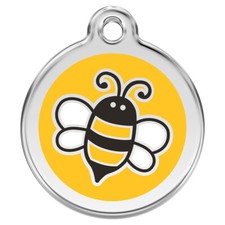 RedDingo Hundemarke gravierbar Bumble Bee Gelb, Edelstahl, S/M/L, Tierbedarf