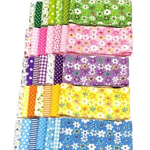 Colorful Cotton Fabric Bundle (35pc) for DIY, Quilting, & Sewing Projects - Picture 2 of 10