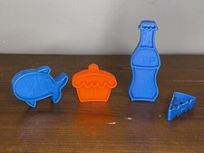 Vintage 1972 Mattel Tuff Stuff Plastic Play Food Colorful 4 Pieces 