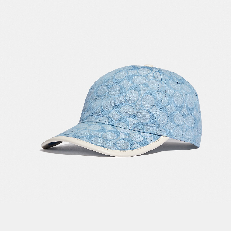 NWT Coach Signature Chambray Baseball Cap 100% Cotton $125  display picture 3