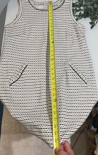 Loft gestreiftes ärmelloses Tunika Kleid mit Taschen XS Baumwollmischung - Bild 10 von 11