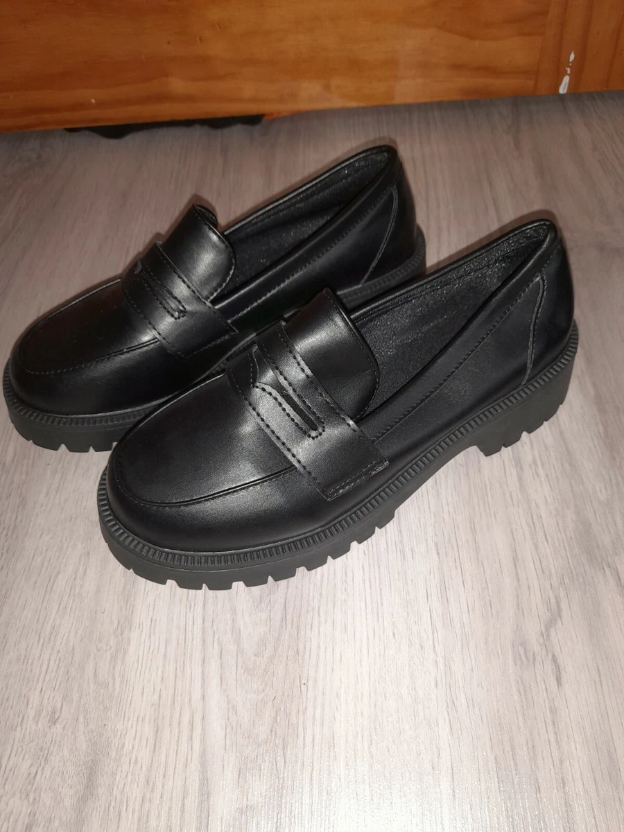 Size 5 black best sale loafers