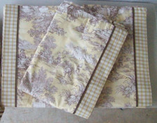 Custom Made Toile De Jouy Curtain Panel~Ecru/Brown~Fully Lined~59"x86"~3 Avail