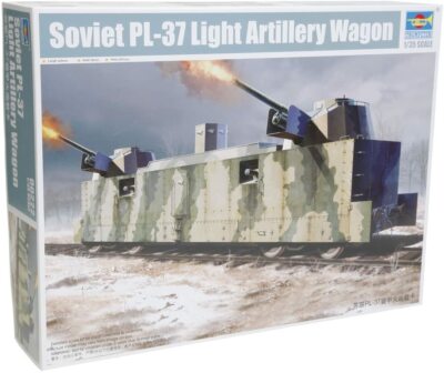 Trumpeter 00222 - Soviet PL-37 Light Artillery Railway Wagon 1/35 Scale T48 Post