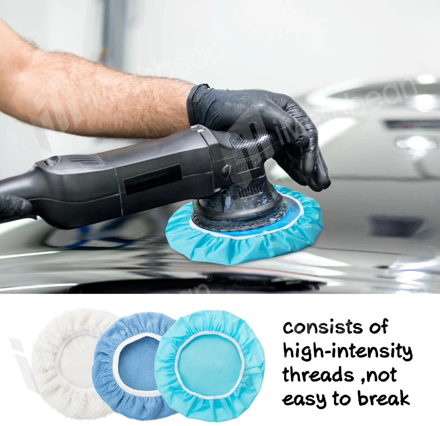 Efficient Cleaning with Microfiber Polisher Buffer Bonnets - 20PCS 5 to 6 inches