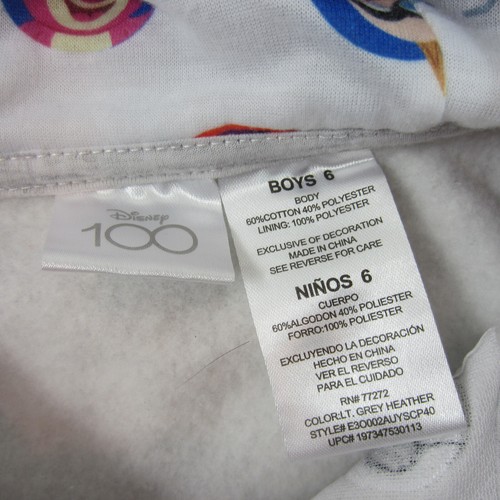 Disney 100 Boy's Full Zip Hoodie PIXAR Monsters Inc Boo lightning McQueen Dory - Picture 5 of 5
