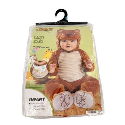 Spirit Halloween Costume Lion Cub 6-12 Months Infant Child Jungle Animal Plush c - Picture 2 of 13