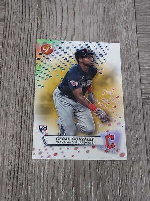 OSCAR GONZALEZ 2023 TOPPS PRISTINE GOLD REFRACTOR ROOKIE CARD. #49/50 ...