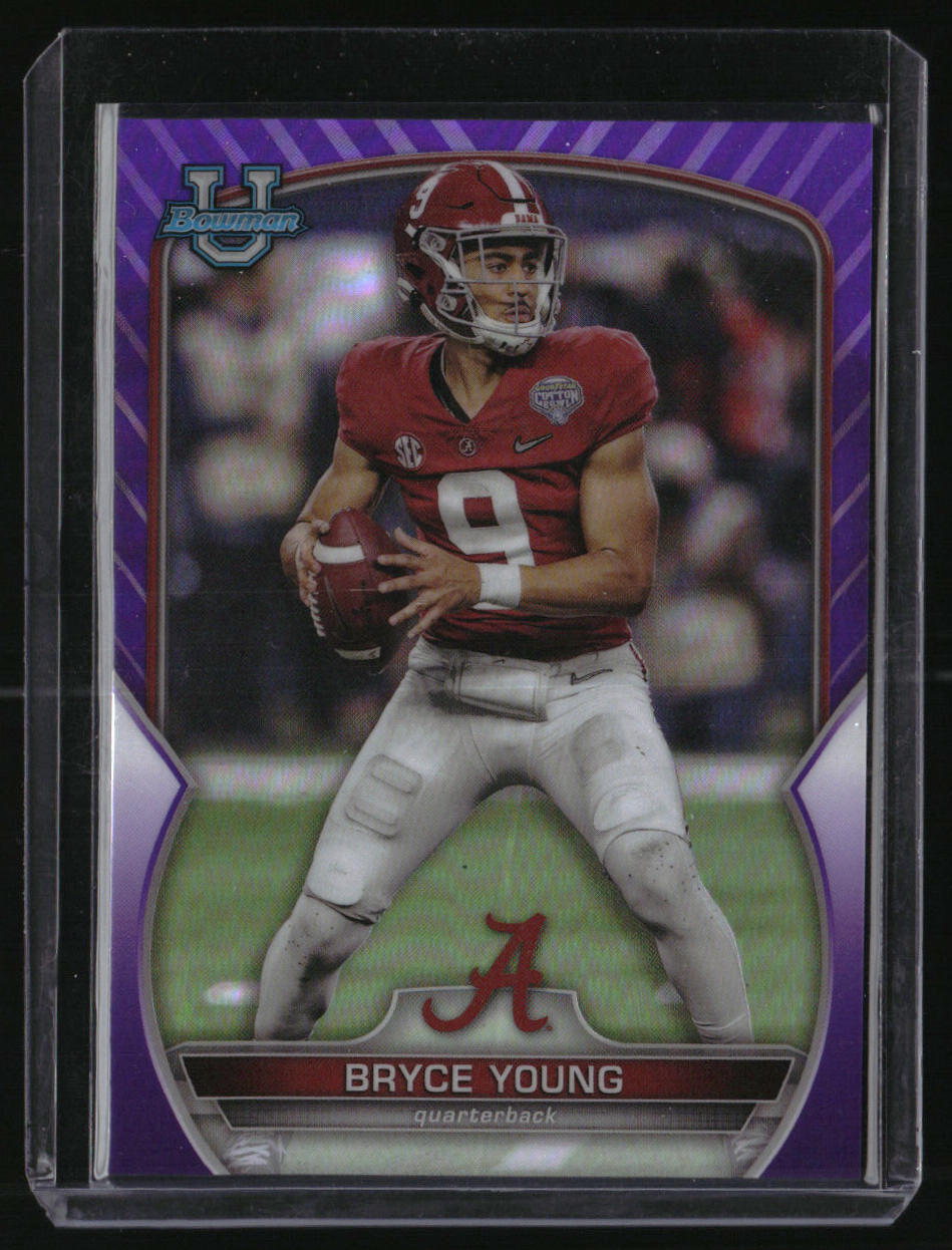Bryce Young 2022 Bowman #1 Chrome Alabama / Panthers Purple Refractor /399 SN