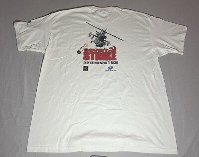 Soviet Strike Game Vintage Promo Tshirt 1996 Sz XL Play Station SEGA Lee Tag 