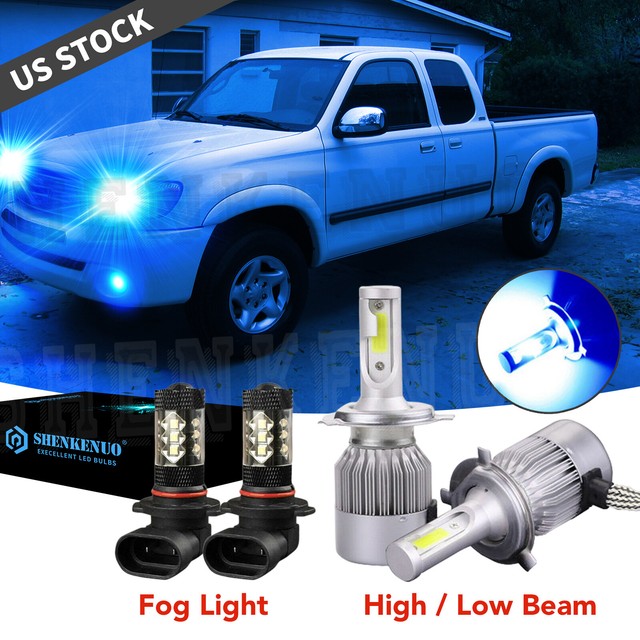 For Toyota Tundra 2000-2006 Combo LED Bulbs Kit Headlight Foglight