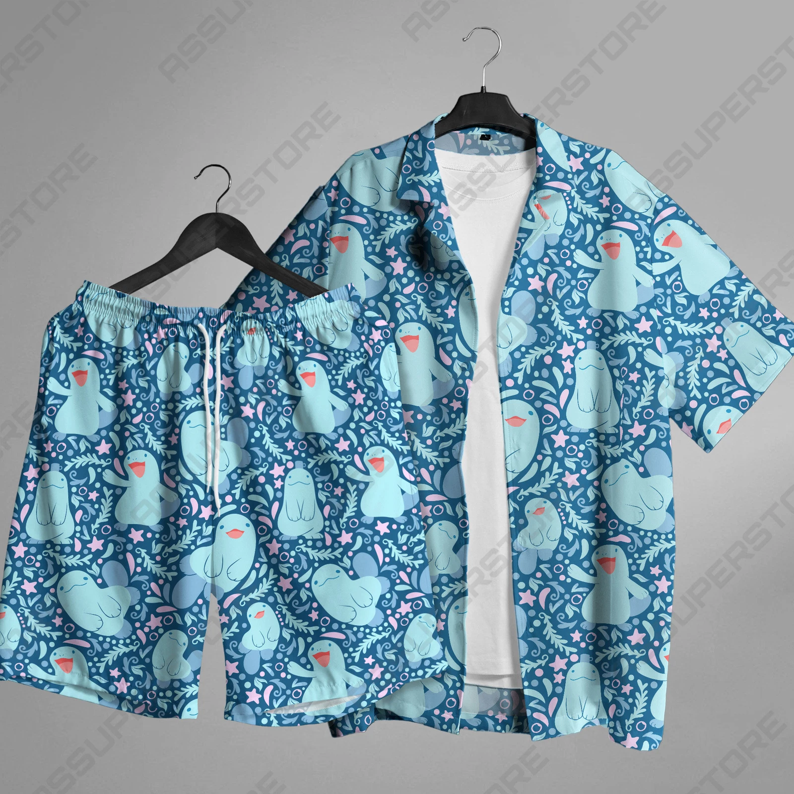 Quagsire Hawaiian Shirt Quagsire Anime Shirt Button Up Shirt Gift
Opens in a new window or tab