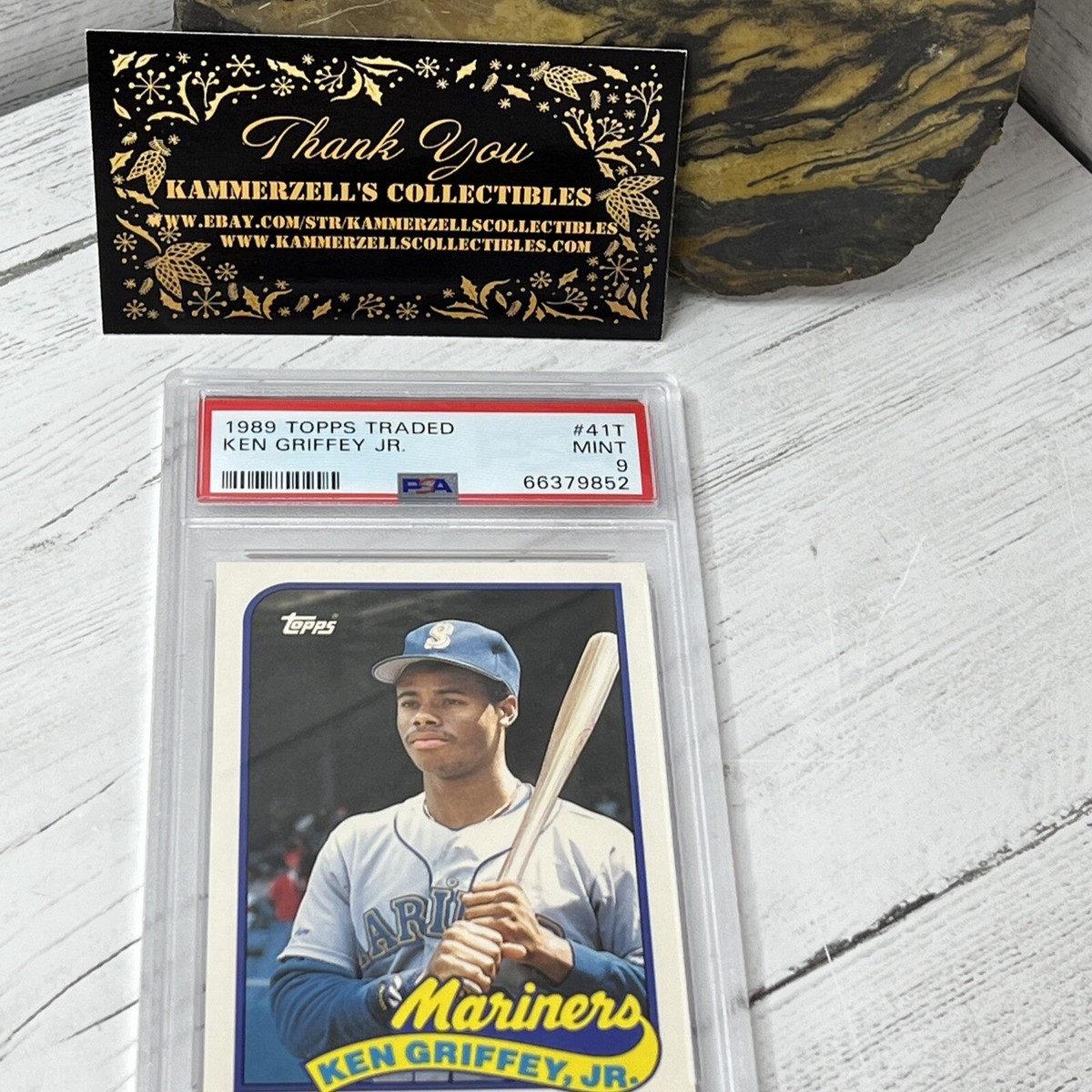 1989 Topps Traded Ken Griffey Jr PSA 9 MINT Rookie Card #41T