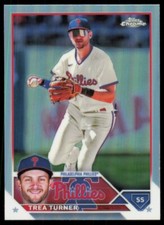 2023 Topps Chrome Base Refractor Raw Trea Turner Philadelphia Phillies #103