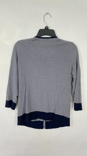 Cárdigan para mujer Talbots manga 3/4 con botones estampado a rayas azul blanco talla Mp. - Imagen 16 de 16