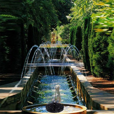 Outdoor Solar Power Brunnen Schwimmende Wasserpumpe Teich Vogel