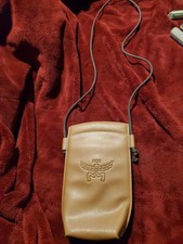 MCM Phone / Sunglass Case, Caramel Brown Soft Case, Shoulder Strap 