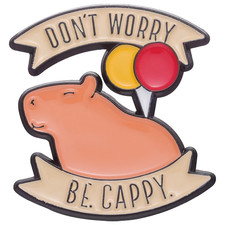 Don'T Worry Be Cappy Enamel Pins Badge Brooch Lovely Animals Cartoon Capybara
