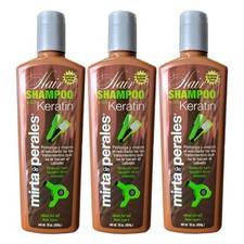 Mirta De Perales Keratin Shampoo. Sulfate Free Moisturizer. 16 oz. Pack of 3