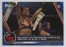 2020 Topps WWE Women's Division RAW Blue 9/25 Bayley Sasha Banks #17 5n4