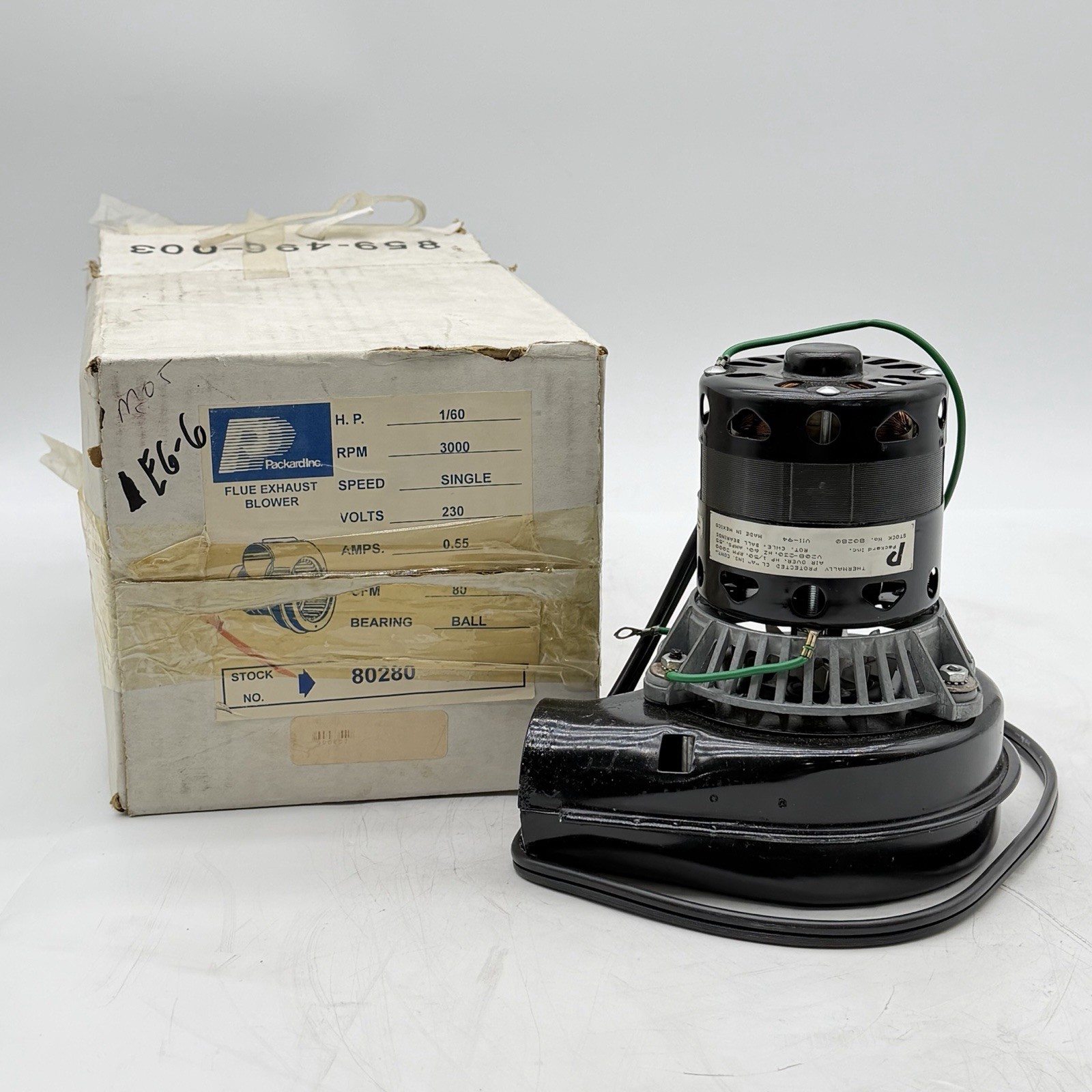 Packard 80280 Draft Inducer Amana Replacement 1 60 HP 230V 3000 RPM
