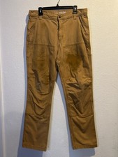Carhartt Men's 34x34 Relaxed Carpenter Canvas Work Pants Double Knee