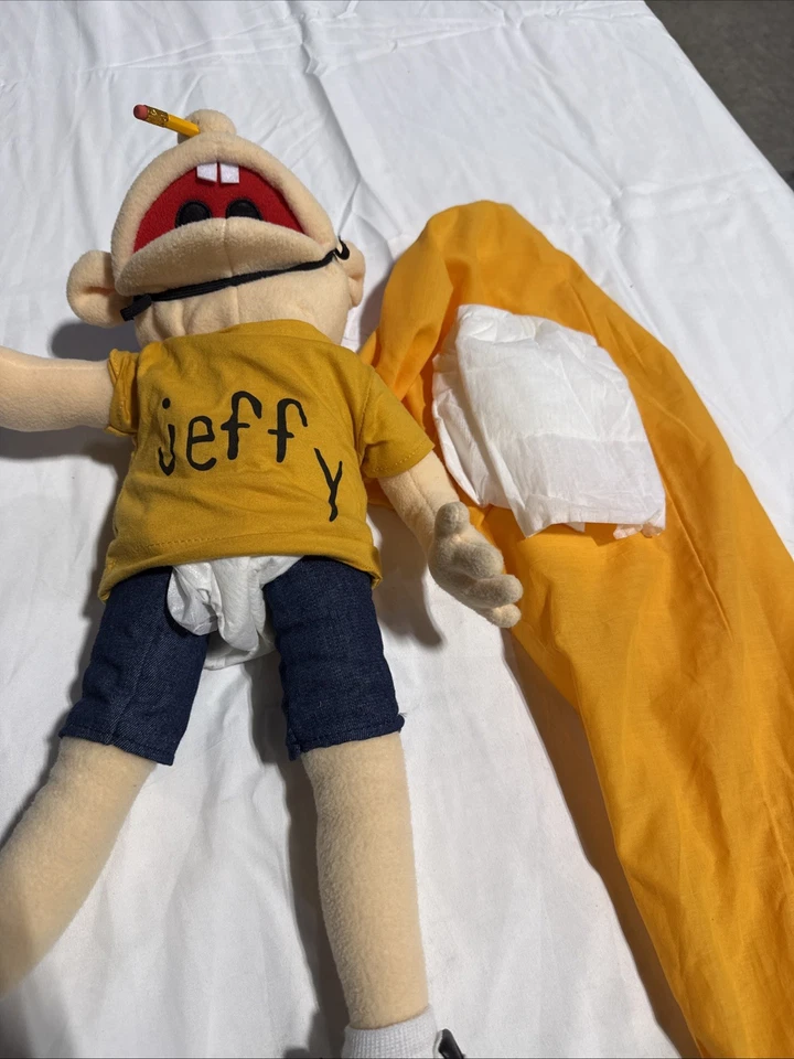Jeffy Puppet SML Puppet With Helmet, Shoes, Diaper, Shirt, Pencil (latest model) - Image 4 of 4