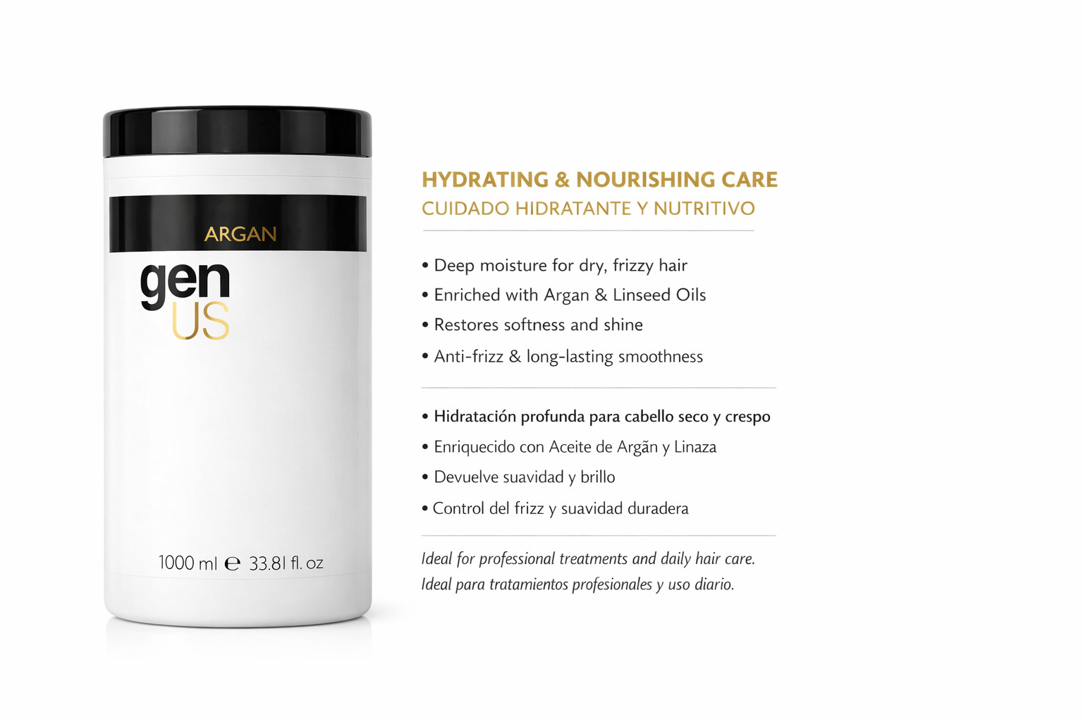 Genus Argan Hydrating Mask &ndash; Deep Moisture & Anti-Frizz for Treated Hair