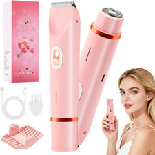 2 in 1 Women Electric Shaver Dual Head Bikini Trimmer for Women IPX7 Waterproof