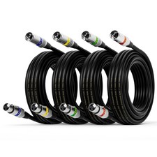 XLR Cable 25 ft 4 Packs - Stage Light DMX Cable, Premium Balanced 3-Pin XLR M...
