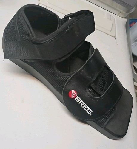Breg Post-Op Square Toe Medical Shoe Small (SM) Orthopedic Wedge Black