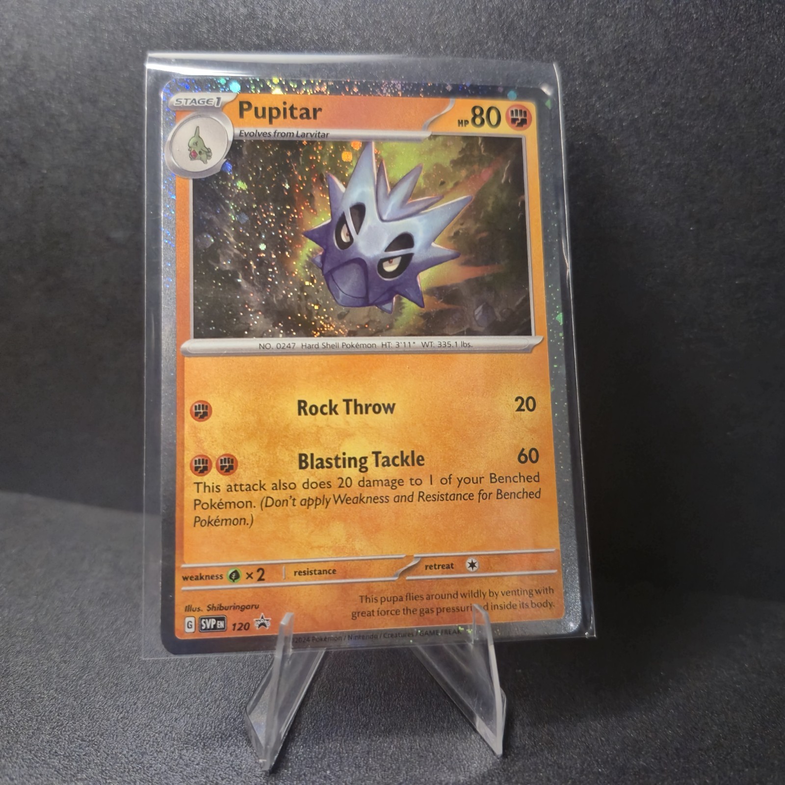 Pokémon TCG Pupitar - SVP 120 - Black Star Promo - Cosmos Holo
