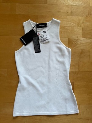 DSQUARED2 Woman Knitted Tank Top weiß Feinstrick Gr.S 490  Neu mit Etikett 