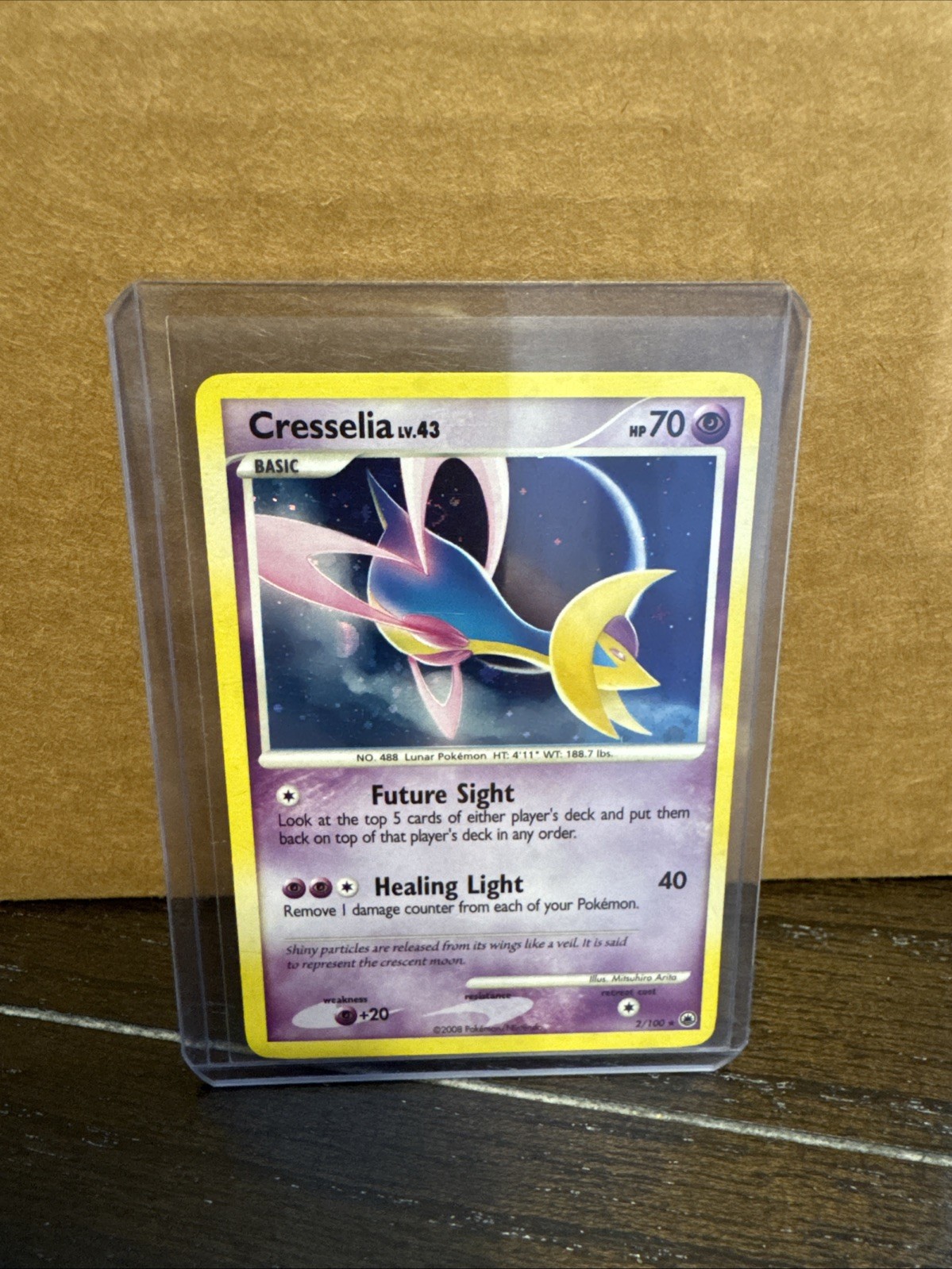 Pokémon TCG Cresselia Majestic Dawn 2008 Holo Rare Card 2/100 NM