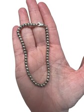 Italy 925 Sterling Silver 4mm Ball Bead Bracelet 8g Lobster Clasp