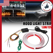 Switchback Sequential Amber White LED Hood Light Signal Turn DRL Running Lamp